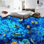 3D Bedroom Epoxy Flooring Design - Deep Sea Themed