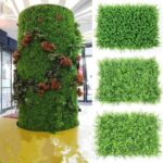 Green Artificial Plant Grass Wall - Eucalyptus with Leaf for DIY Wedding Background Decor - Original Ecological Simulation Plant Wall