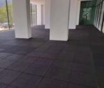 Rubber Mat Flooring 4' x 6' x 3/4" for Gym - Diamond Surface